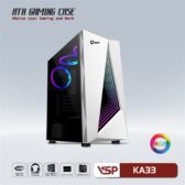Case KA33 Trắng (ATX) Hông kính, LED Trước