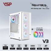 Case Dual XEON VSP Grille V3 (ATX, mATX) Sẵn 3 fan - Trắng