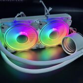 Tản CPU AIO 240 - Có ARGB 5v Coolmon tâm Vô Cực Trắng